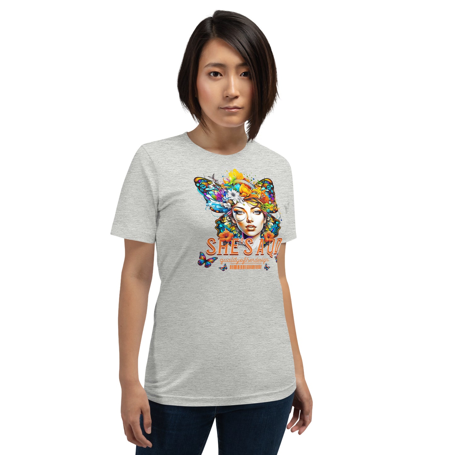 She's a QD T-shirt