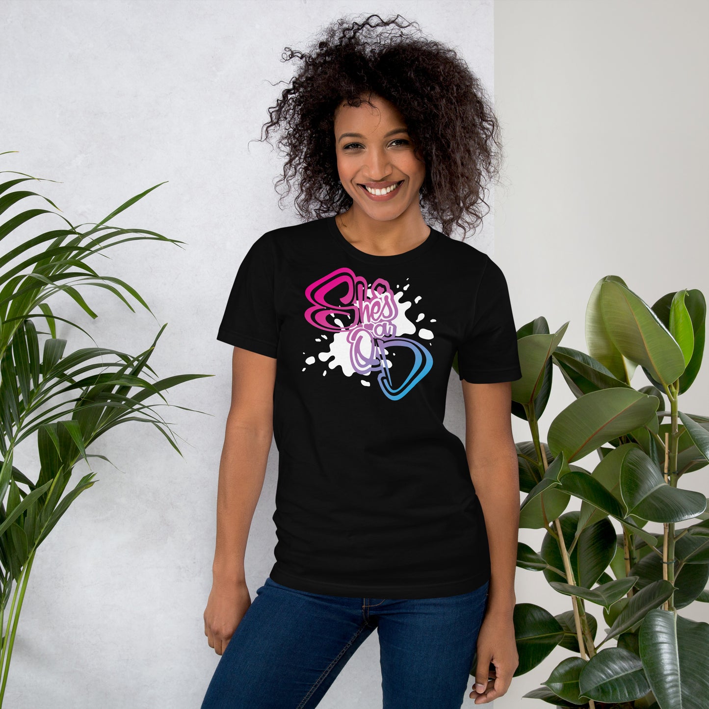 She's a QD T-shirt