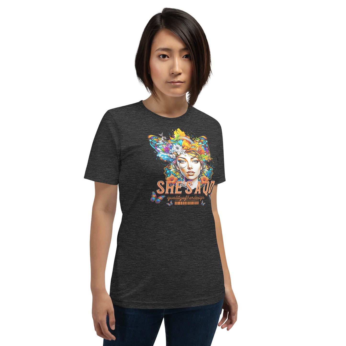 She's a QD T-shirt