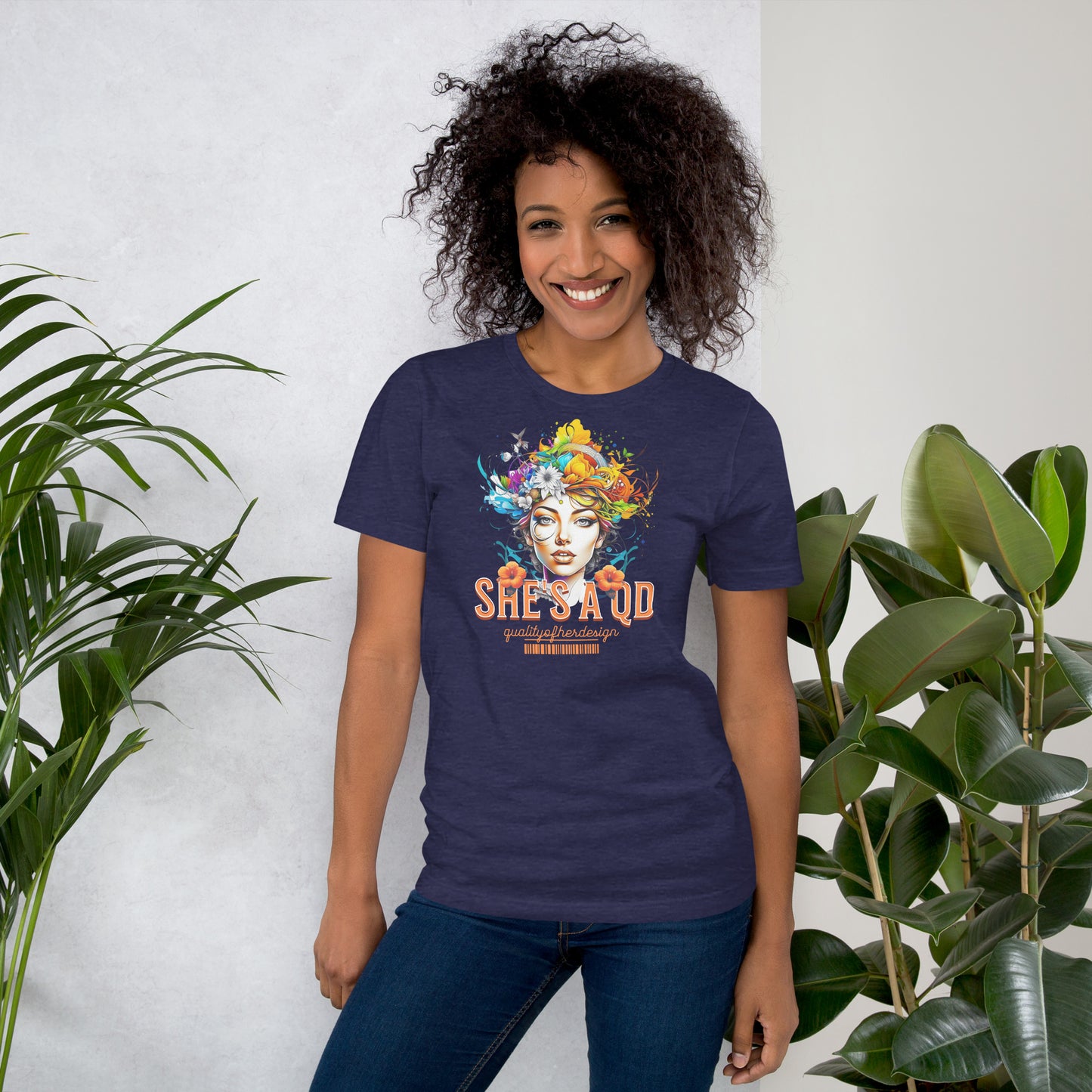 She's a QD T-shirt
