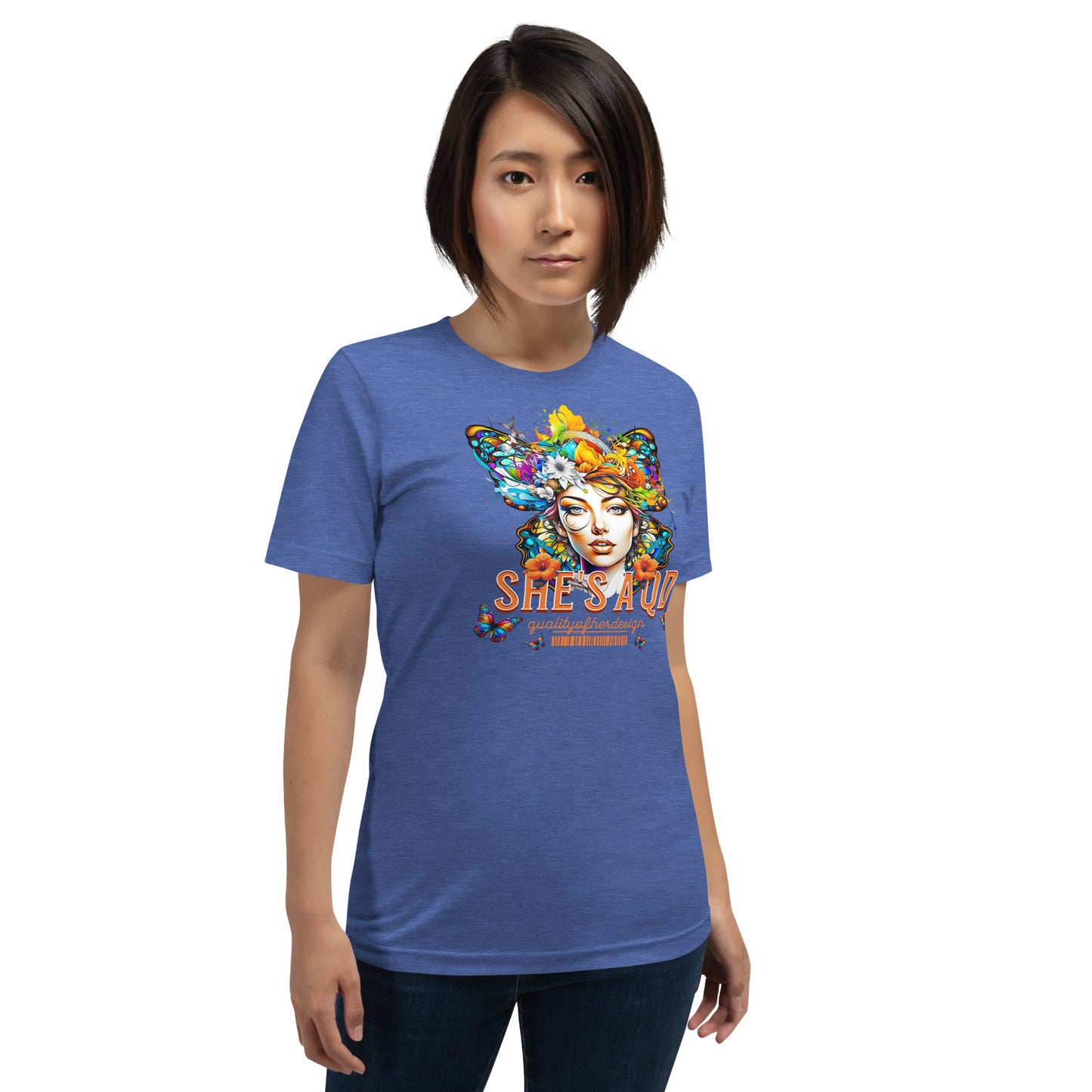 She's a QD T-shirt