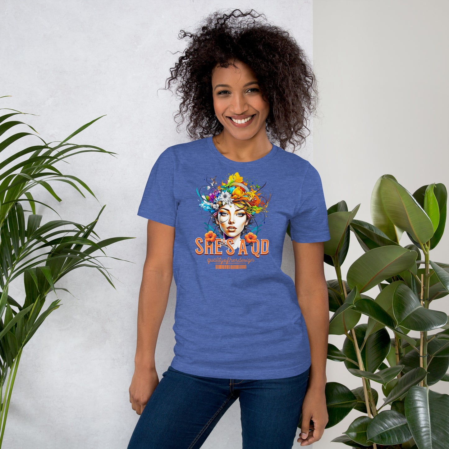 She's a QD T-shirt