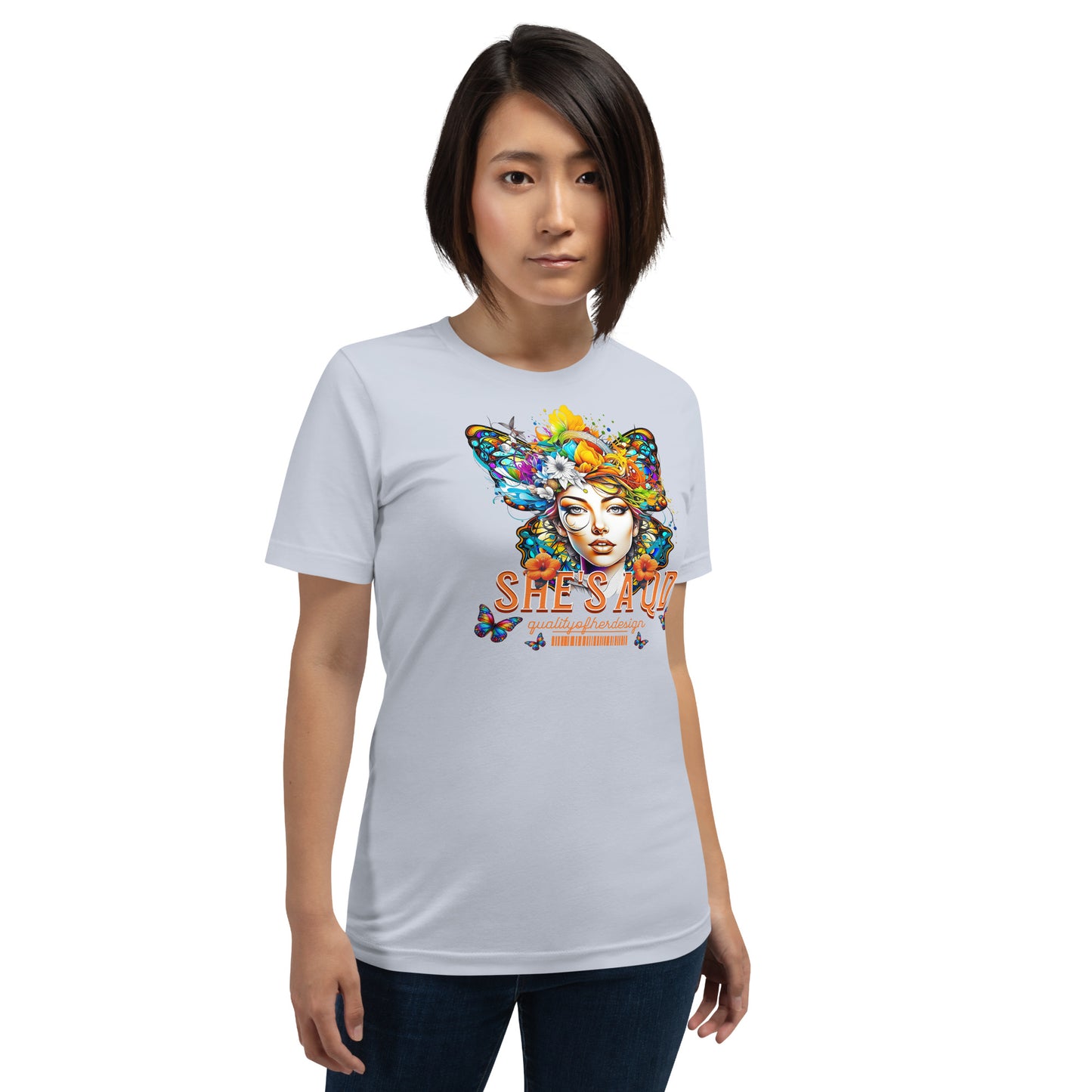 She's a QD T-shirt