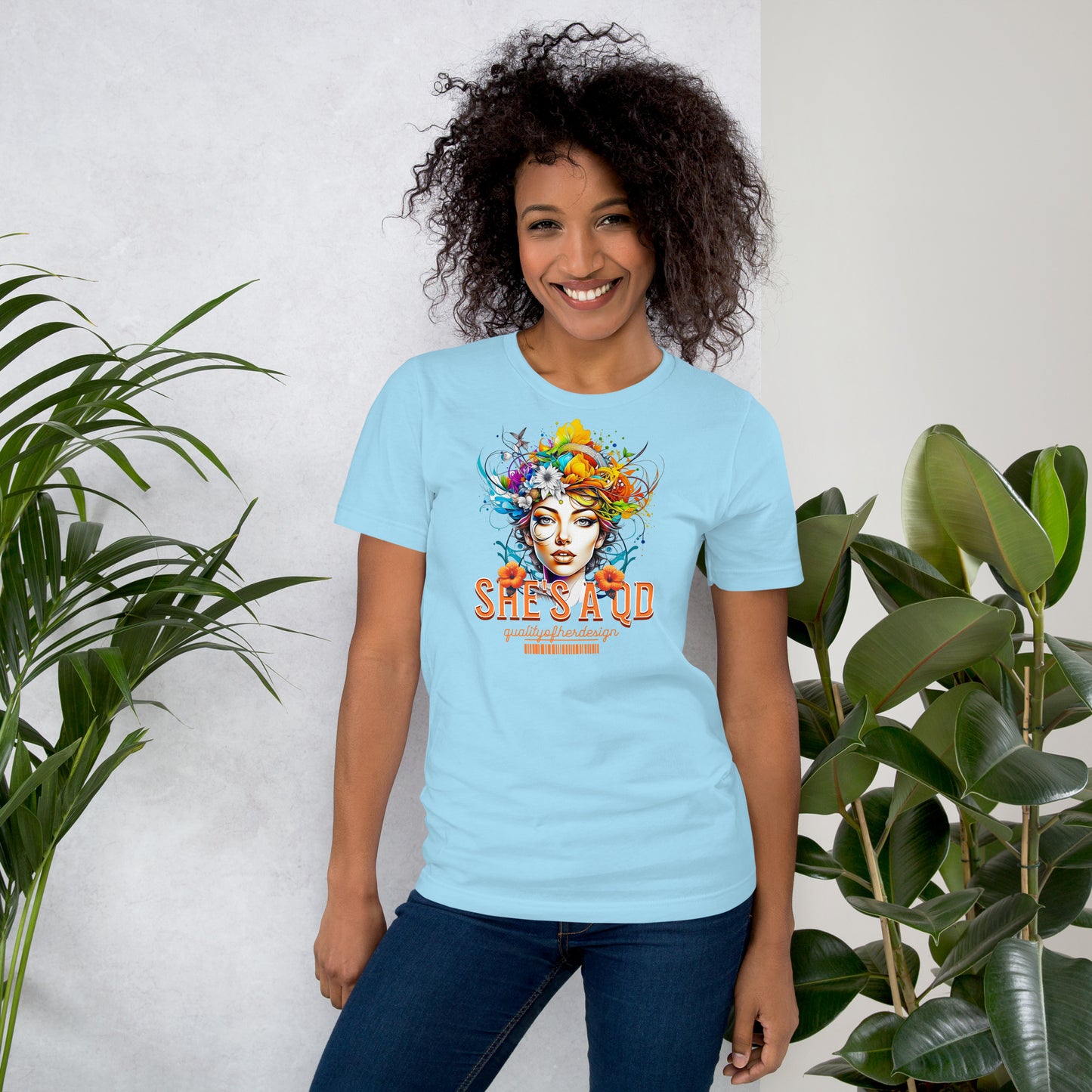 She's a QD T-shirt