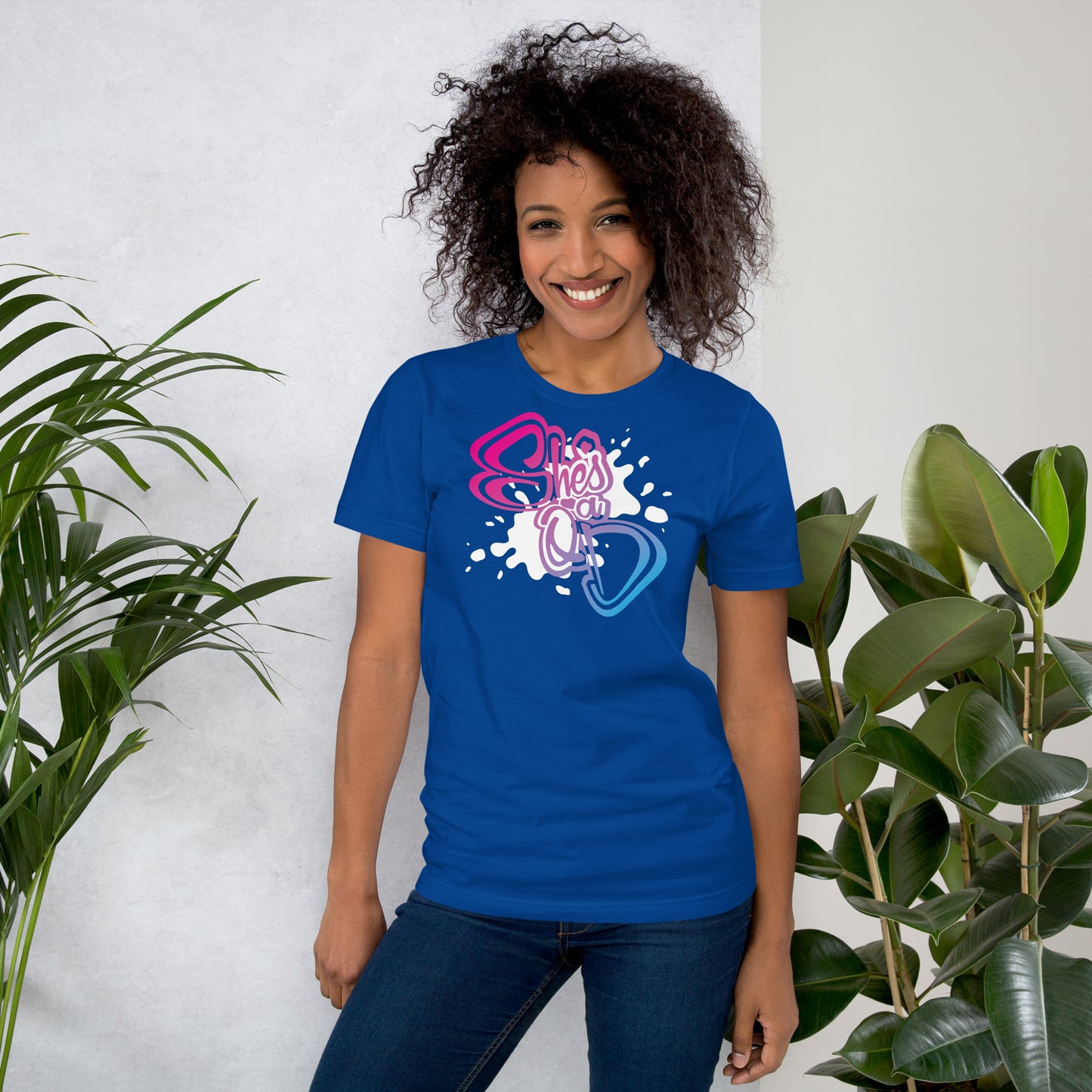 She's a QD T-shirt