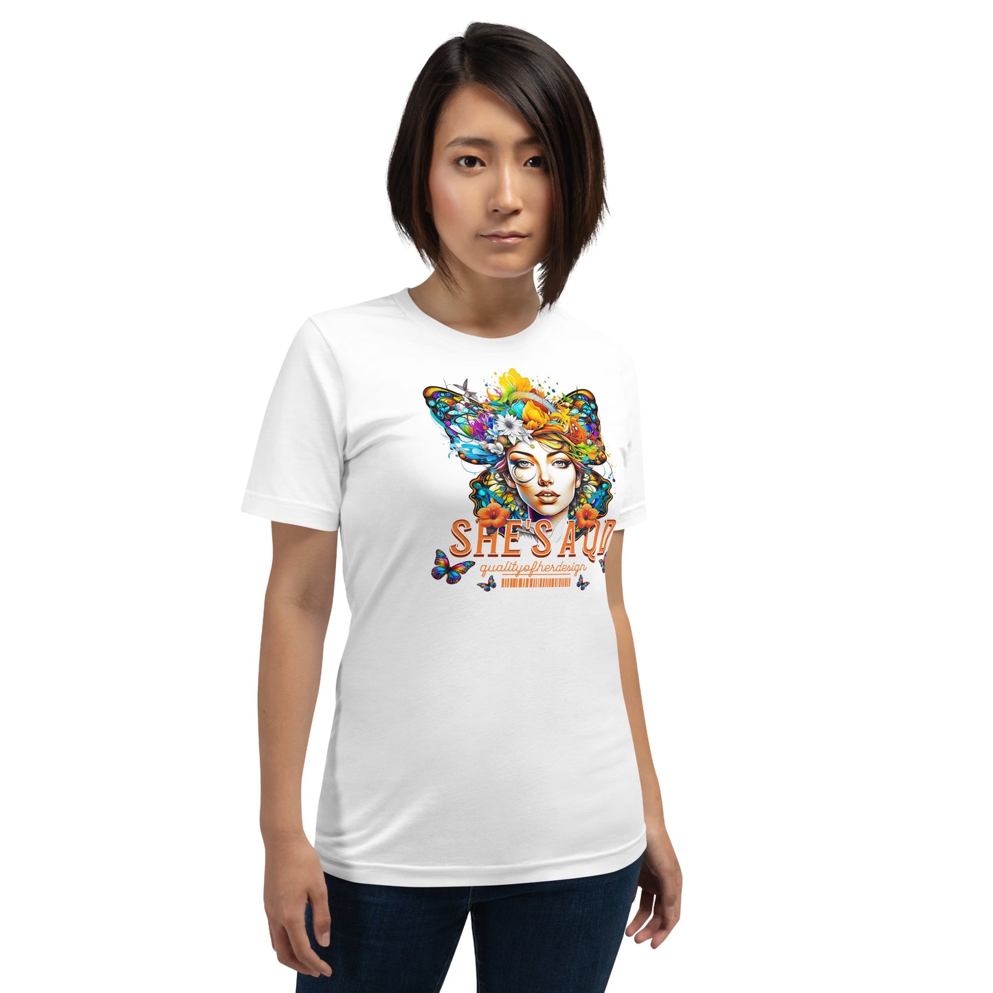 She's a QD T-shirt