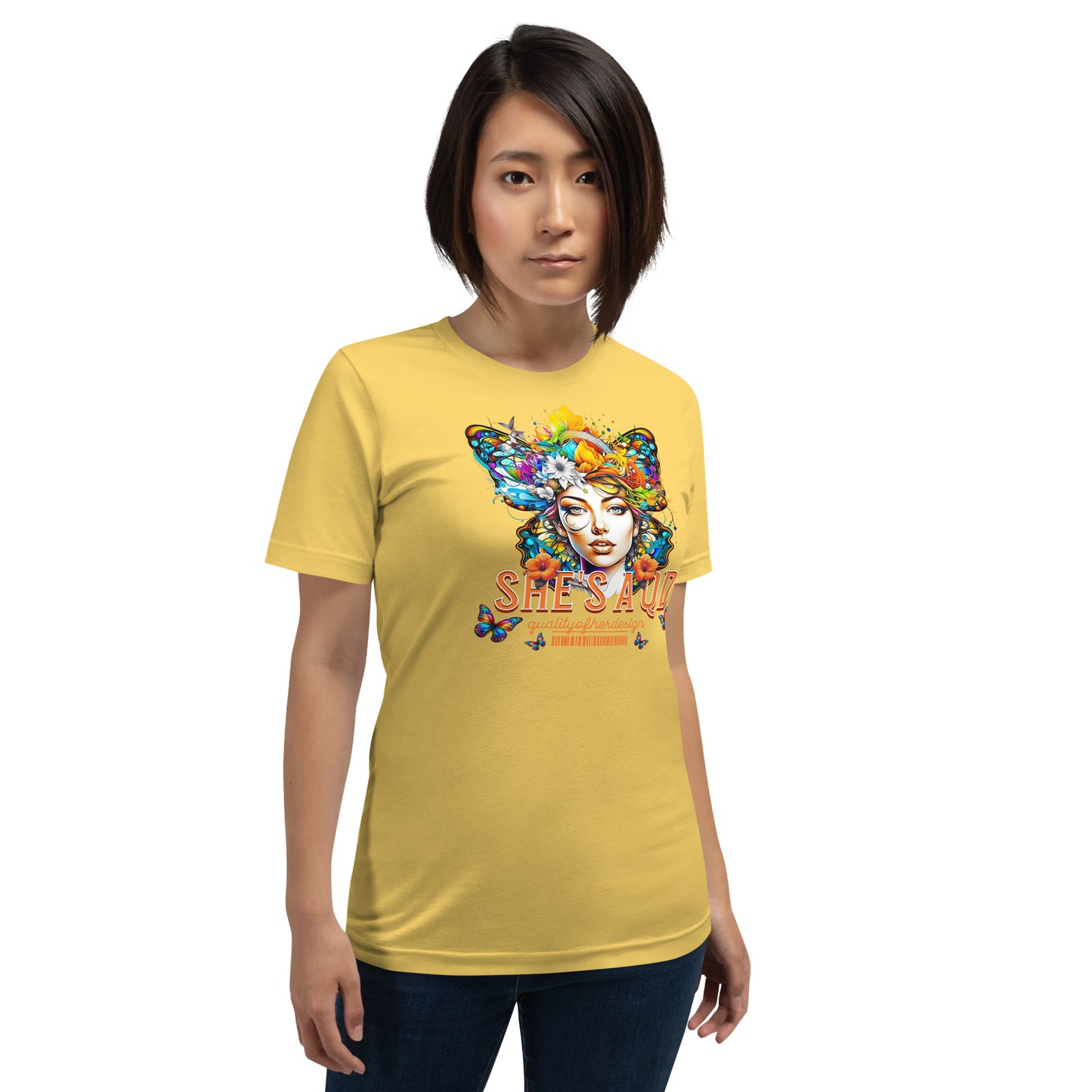 She's a QD T-shirt