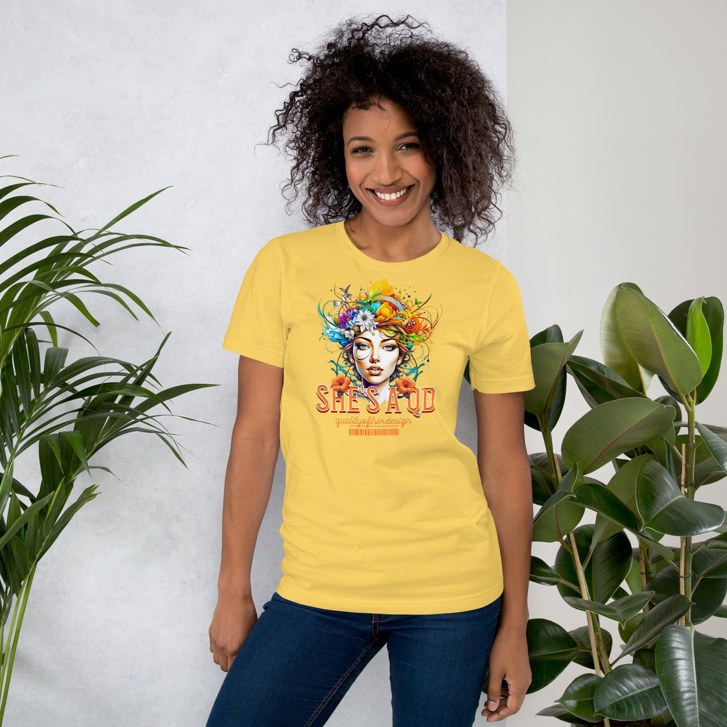 She's a QD T-shirt
