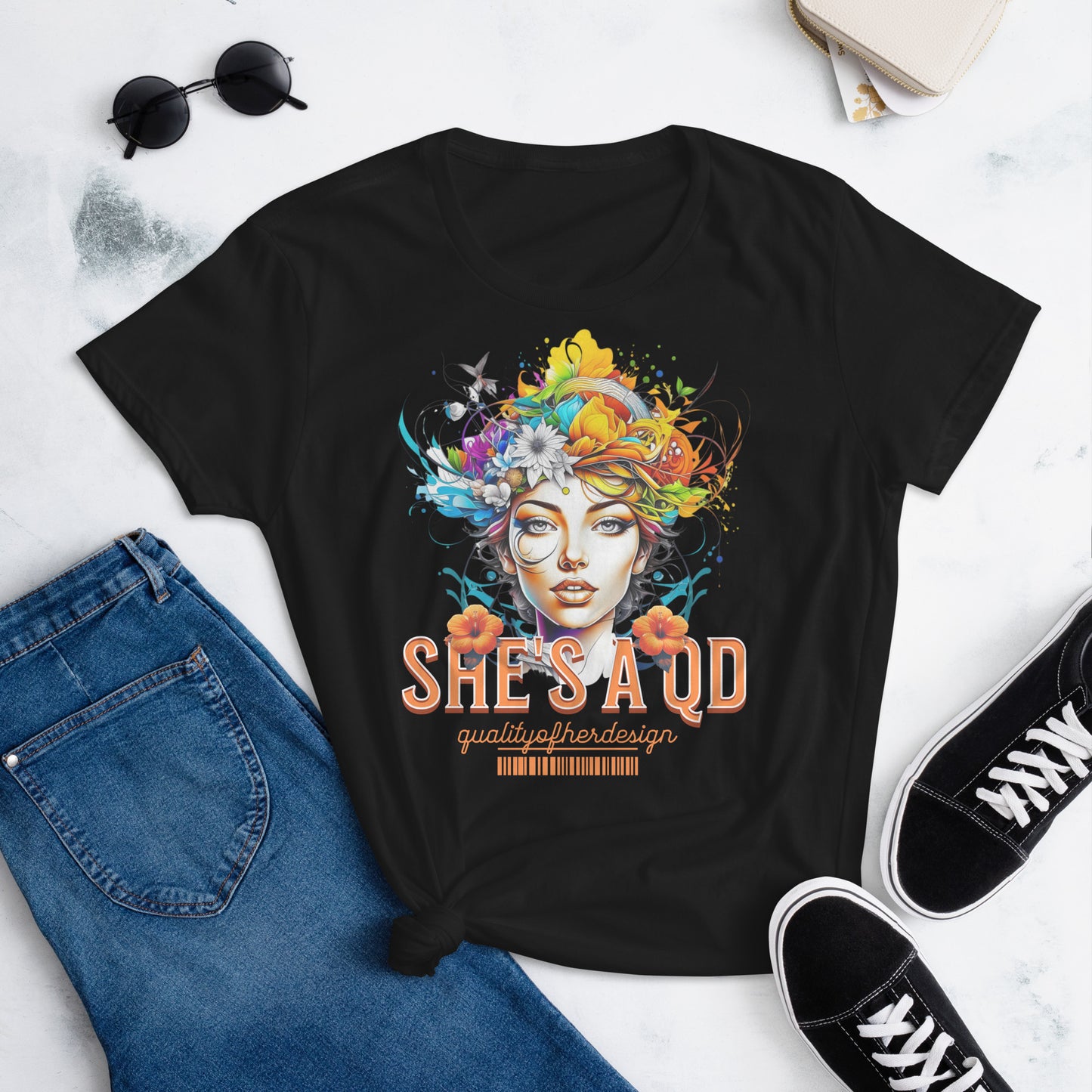 She's a QD Fitted T-shirt