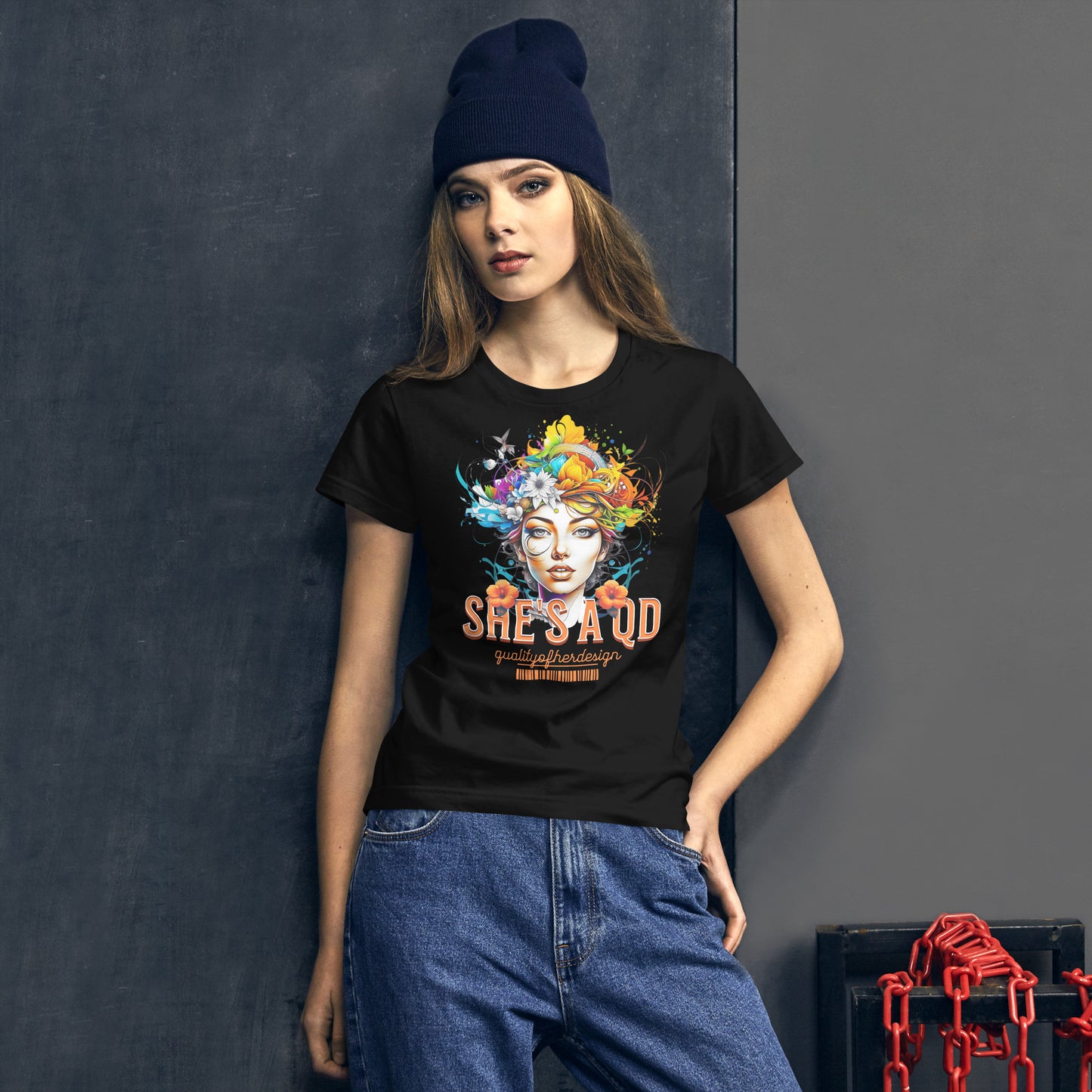She's a QD Fitted T-shirt