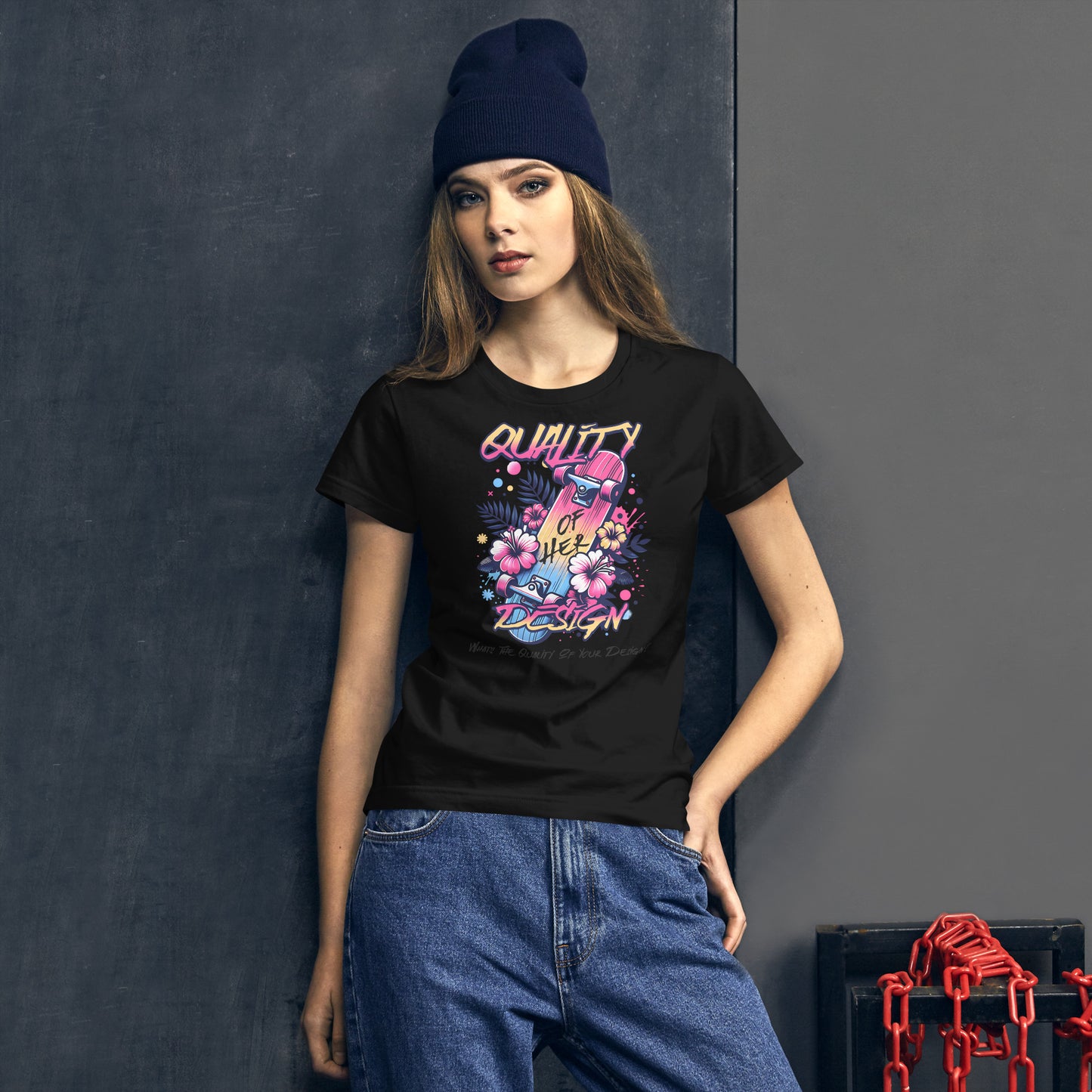Quality Of Her Design Fitted T-shirt