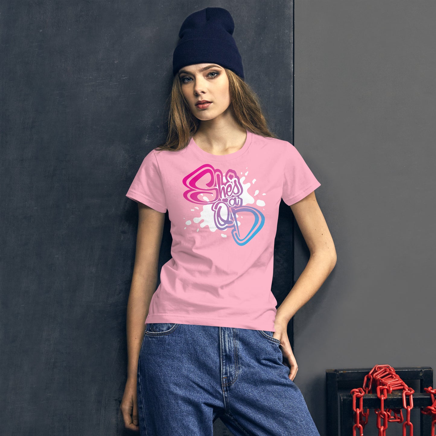 She's a QD Fitted T-shirt