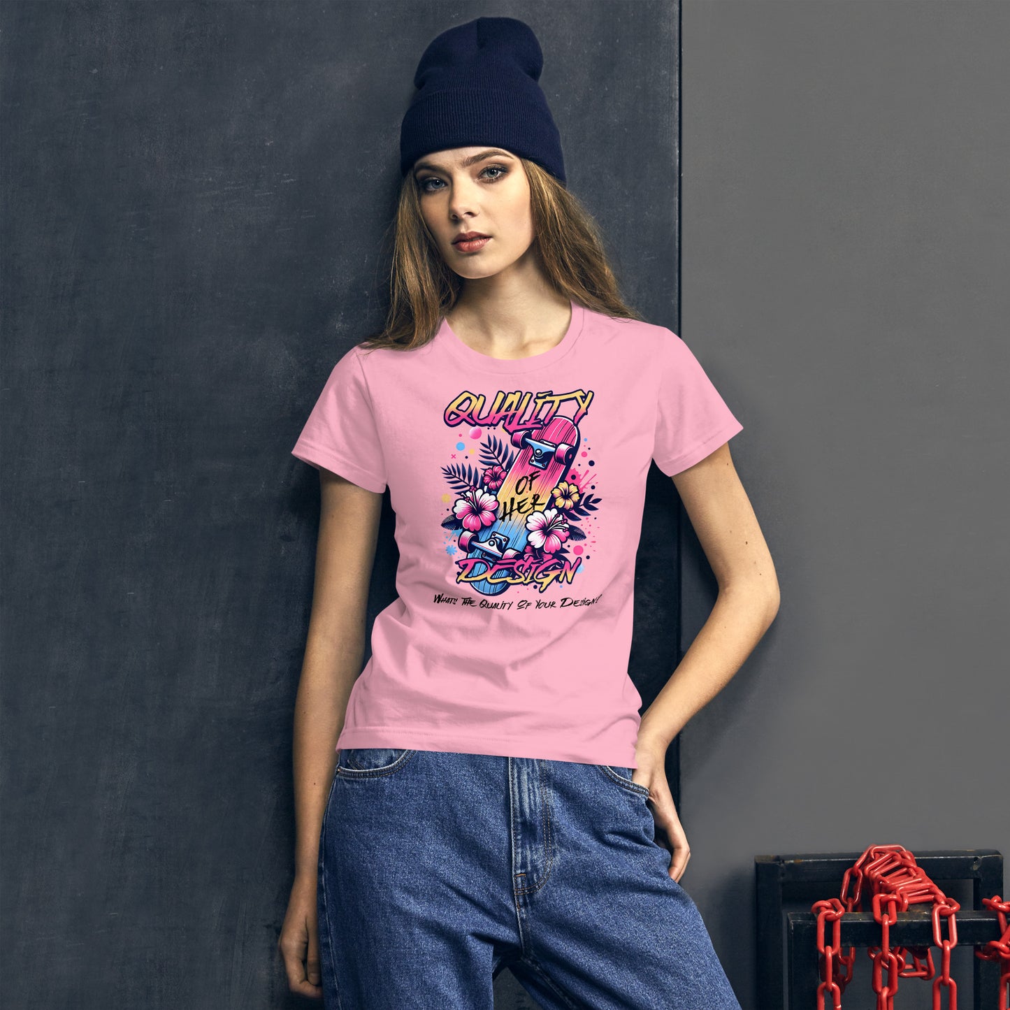 Quality Of Her Design Fitted T-shirt