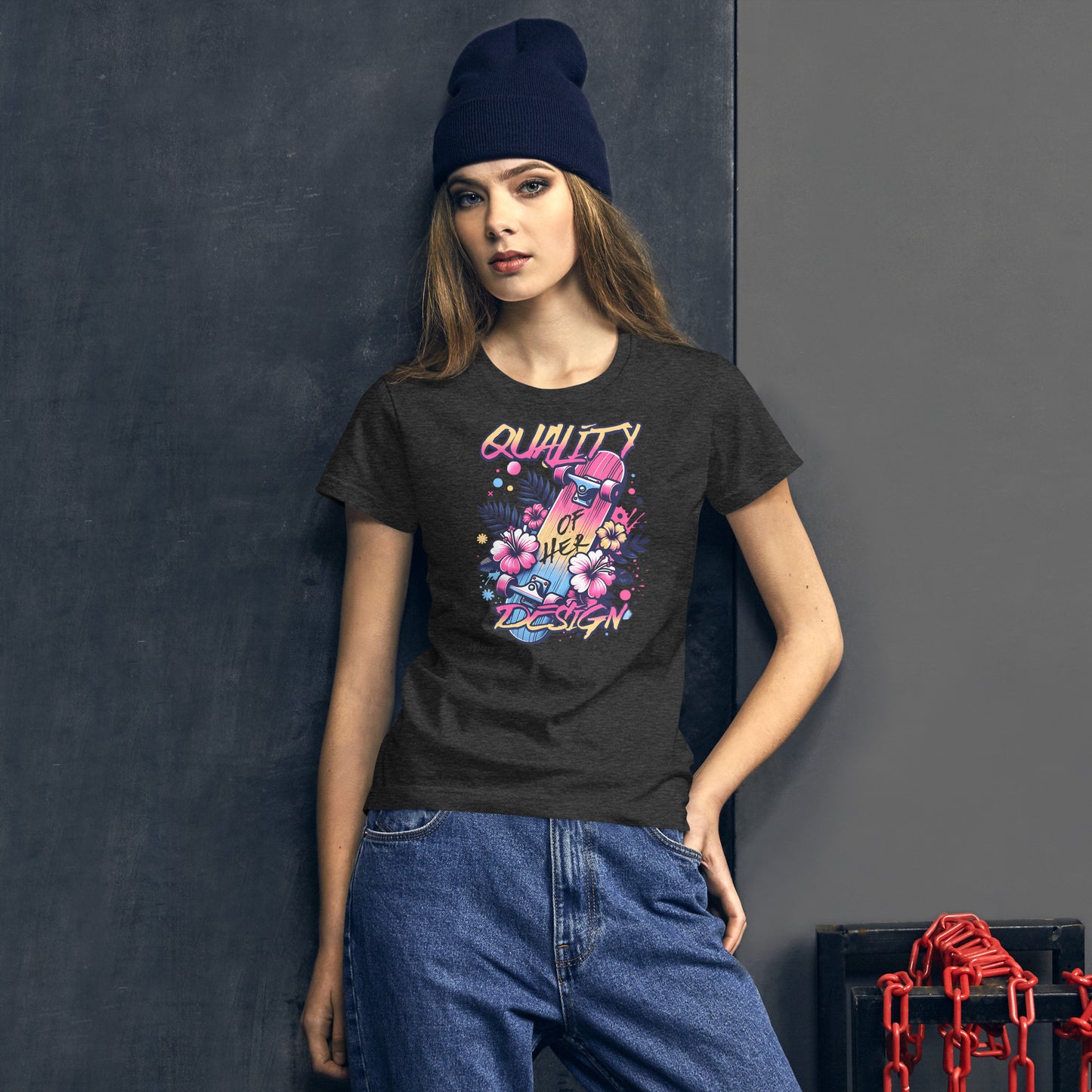 Quality Of Her Design Fitted T-shirt