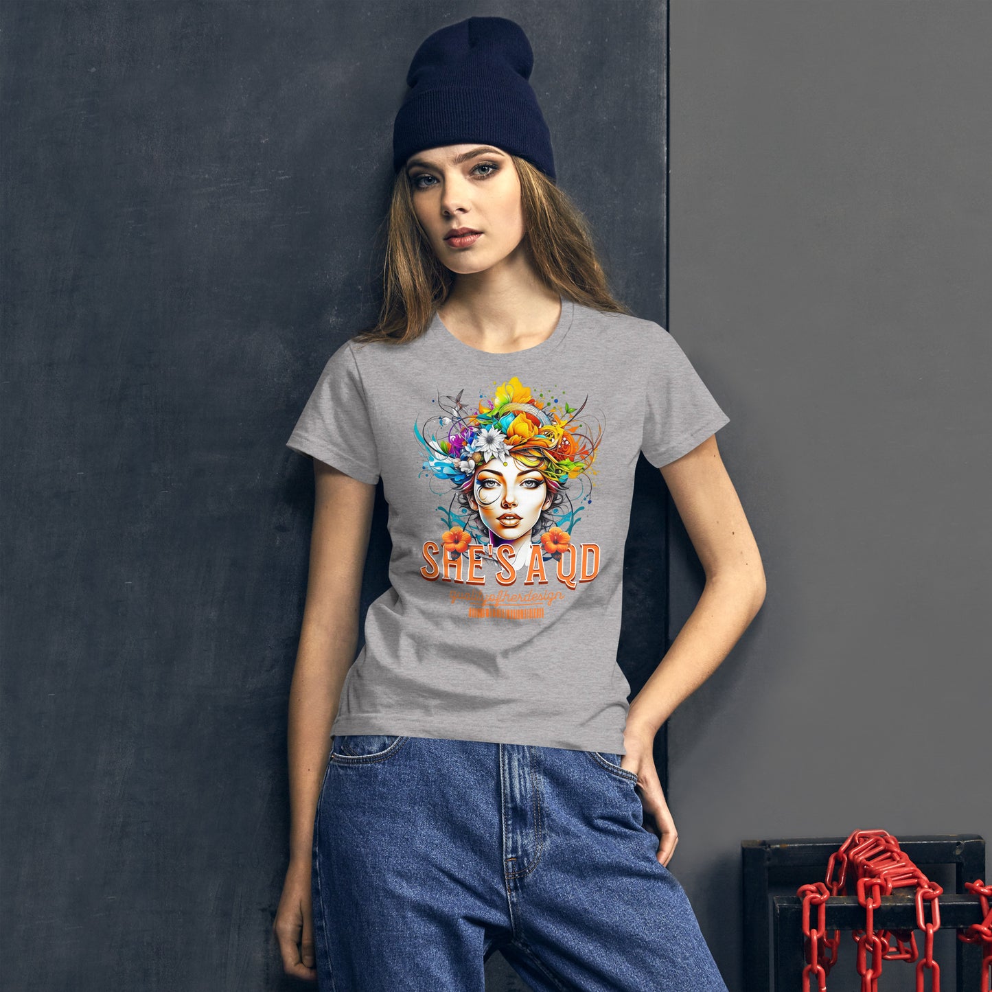 She's a QD Fitted T-shirt