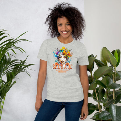 She's a QD T-shirt
