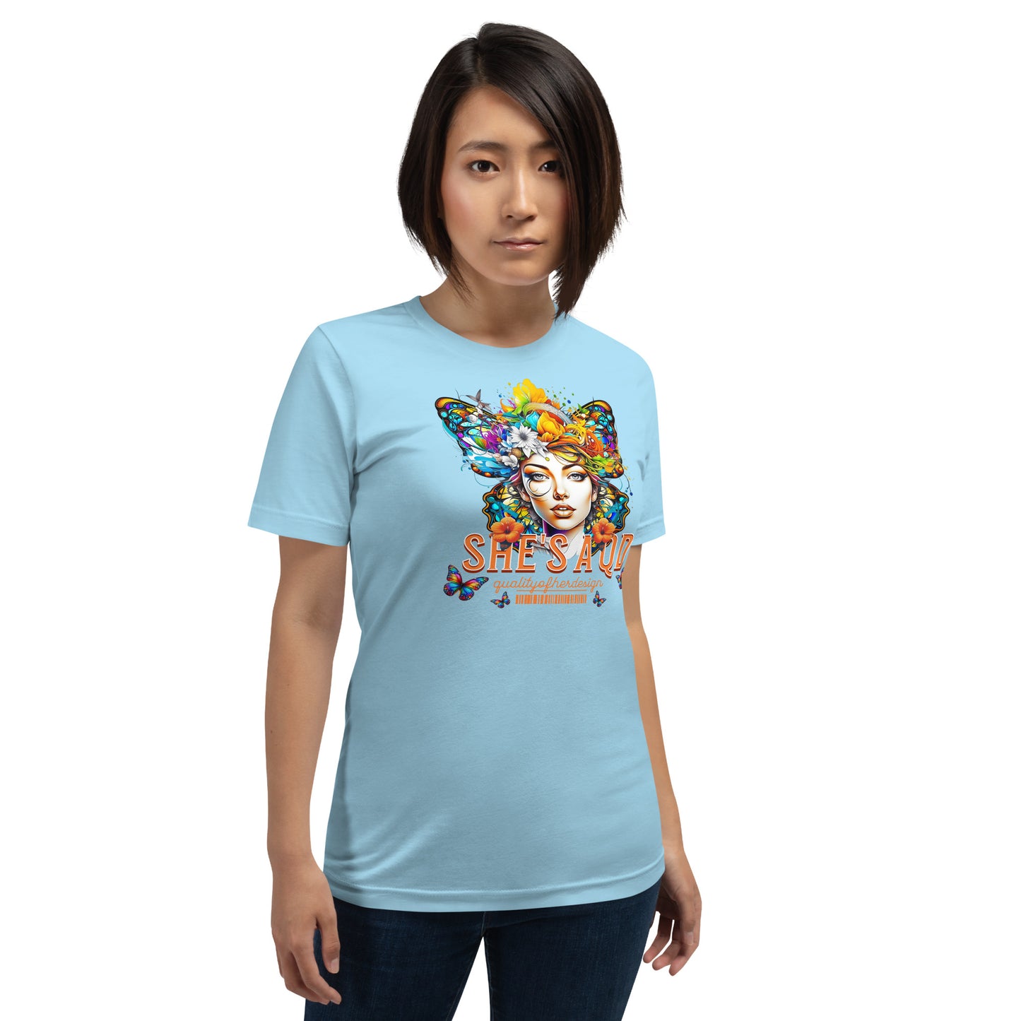 She's a QD T-shirt
