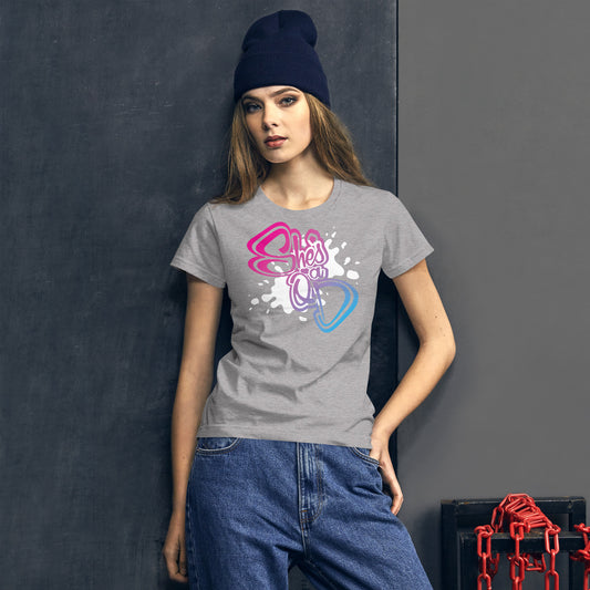 She's a QD Fitted T-shirt