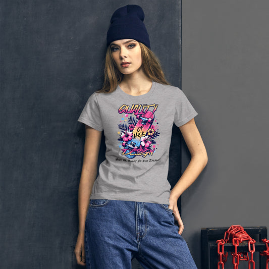 Quality Of Her Design Fitted T-shirt